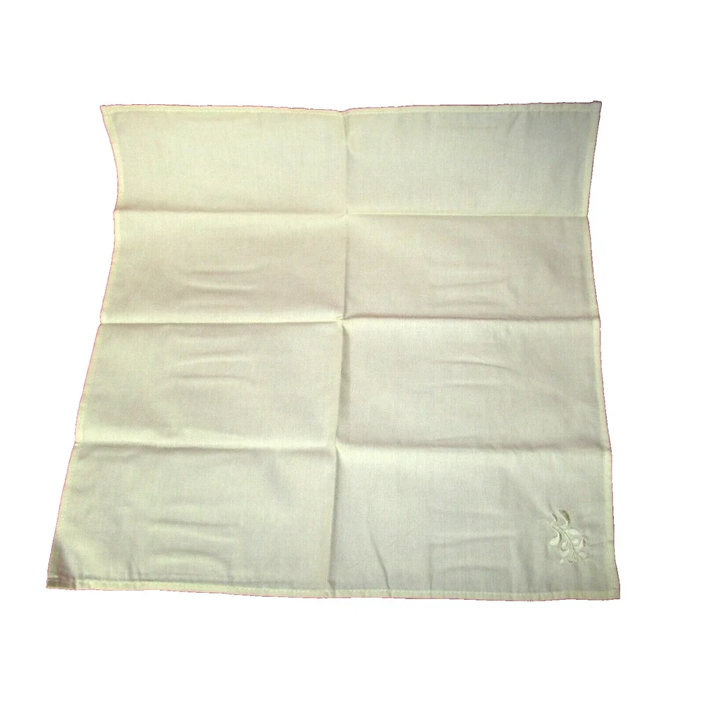 Better Homes & Gardens Cream Parchment Embroidered Napkins Set of 2, 18x18 inch